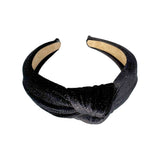Black Glitter Velvet Knot Headband