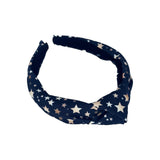 Black and Gold Star Knot Headband