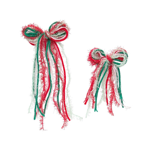 Christmas Tinsel Messy Bow