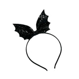 Black Glitter Bat Headband