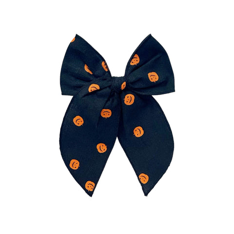 Black & Orange Pumpkin Fable Bow