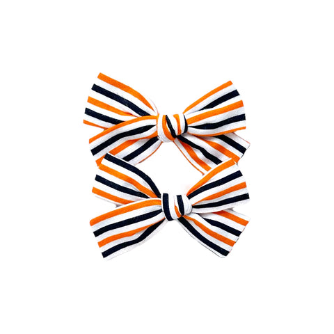 Halloween Stripe Pigtail Bows