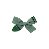 Hand Painted Green Crayon Bow