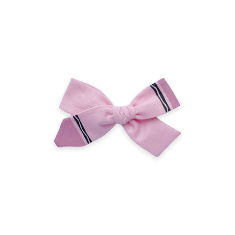 Hand Painted Pink Crayon Bow