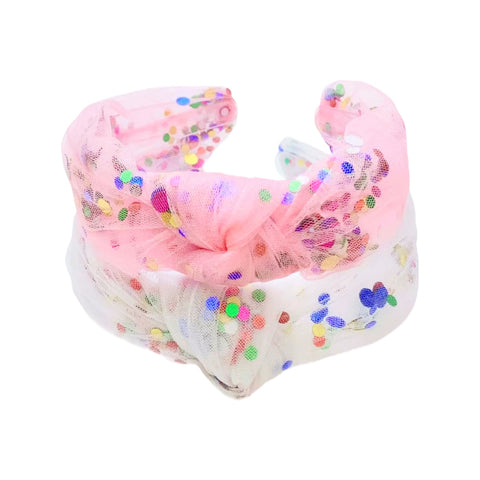 Birthday Confetti Tulle Knot Headband