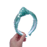 Green Mermaid Sequin Knot Headband