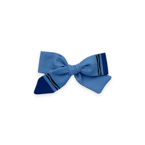 Hand Painted Blue Crayon Bow