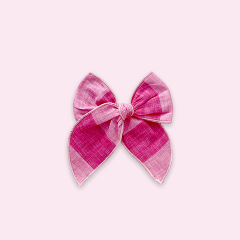 Pink Stripe Fable Bow