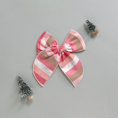 Holiday Stripe Fable Bow