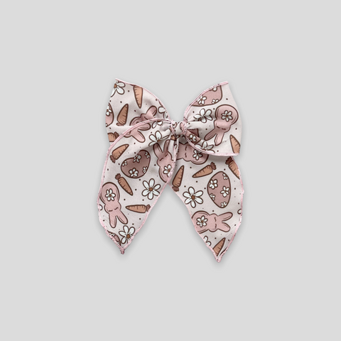 Pink Boho Easter Crepe Fable Bow