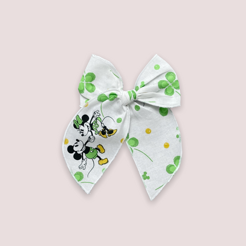 Lucky Mouse Print Large Fable Bow
