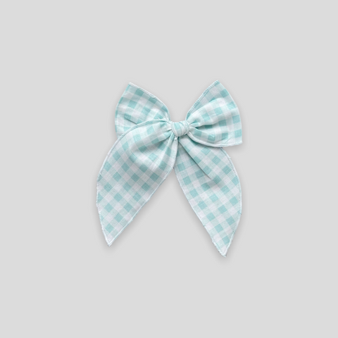 Blue Gingham Fable Bow