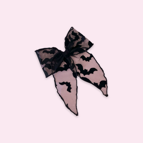 Black Bat Tulle Fable Bow