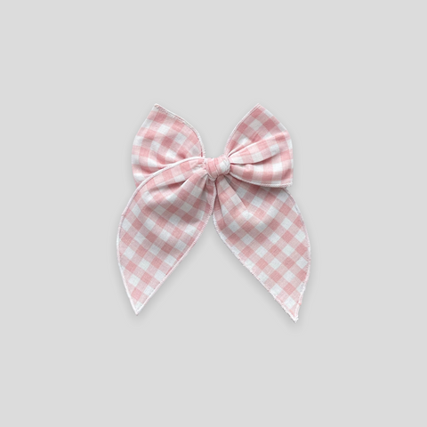 Pink Gingham Fable Bow
