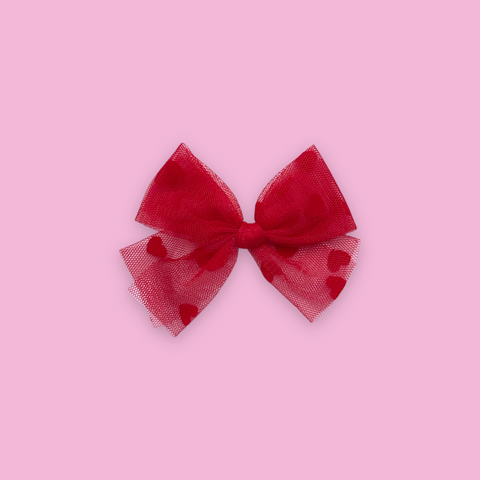 Red Heart Tulle Bow