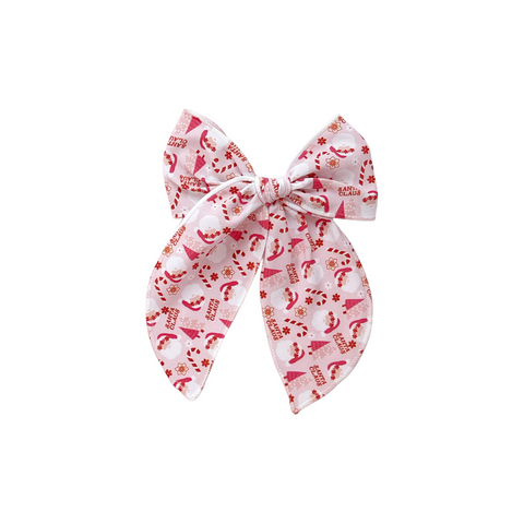 Pink Santa Clause Fable Bow