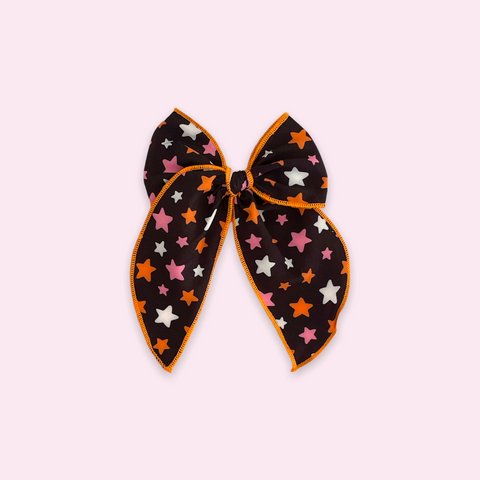 Large Halloween Star Print Fable Bow
