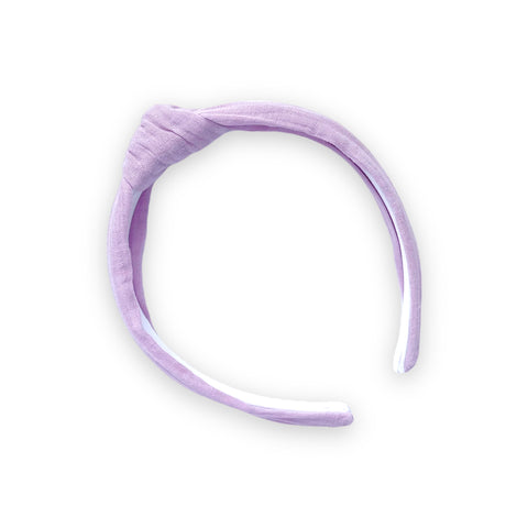 Purple Muslin Knot Headband