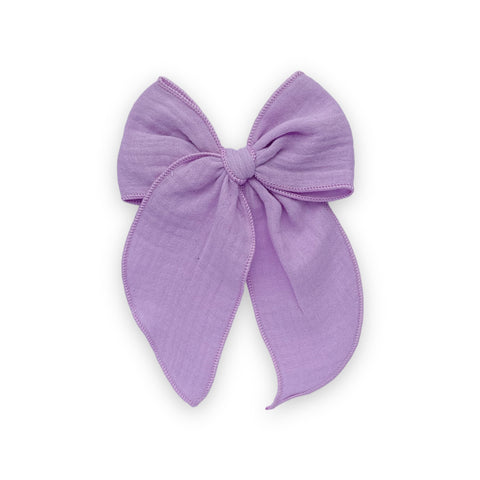 Large Purple Muslin Fable Bow