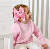 Pink Stripe Fable Bow